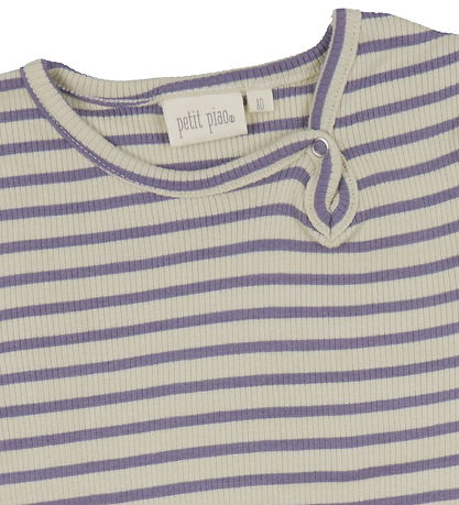 Petit Piao Klänning - Rib - Modal - Dusty Violet/Dark Off White