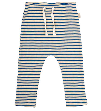 Petit Piao Trousers - Rib - Modal - Deep Cobalt/Dark Off White