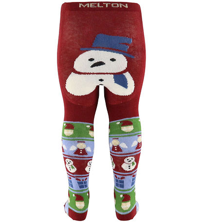 Melton Tights - Snowman - Sundried Tomato