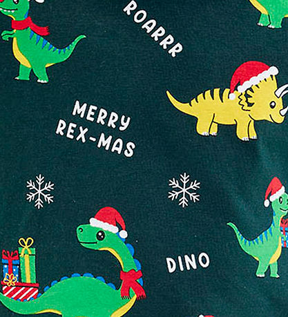 Jule-Sweaters Pyjamas - Dino Jul - Grön