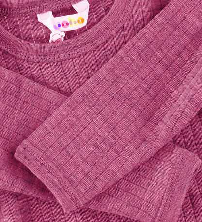 Joha Bodysuit L/æ - Wool - Raspberry