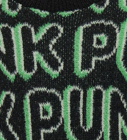 Kids Only Blouse - Knitted - KogPunk - Black/Green Bee/Laurel Gr