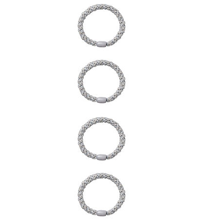 Name It Elastic Hair Bands - 4-Pack - NkfAcc-Arise - Silver/W. G