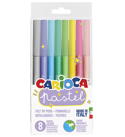 Carioca Tússlitir - 8 Stk. - Pastel