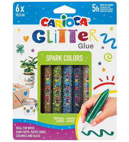 Carioca Glitter glue - 6 pcs - Multicolour