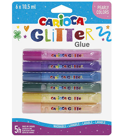 Carioca Glitter glue - 6 pcs - Multicolour