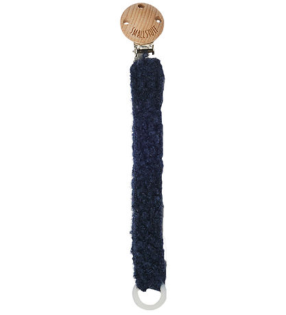 Smallstuff Pacifier Clip - Wool - Navy