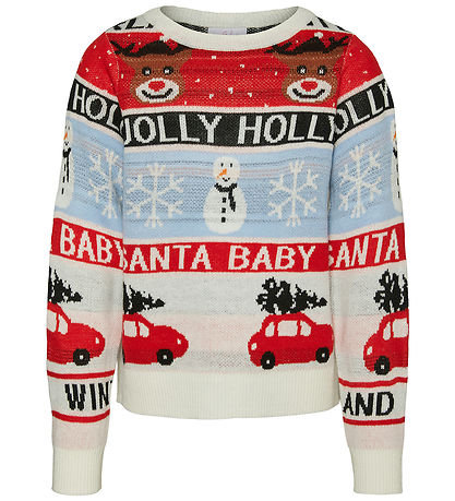 Vero Moda Girl Blússa - Prjónað - VmHolly Jollyflakes - Birch/Ar