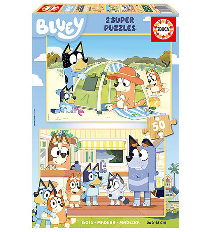 Educa Jigsaw Puzzle - 2x50 Bricks - Bluey