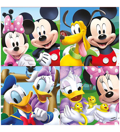 Educa Puzzlespiel - 4 Verschiedene - Mickey Mouse Clubhaus
