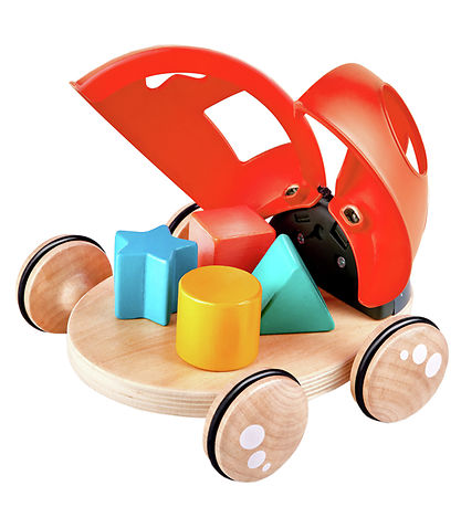 Hape Pull Along Toy - Ladybug w. Blocks
