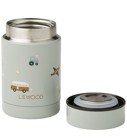 Liewood Thermische container - Nadja - Voertuigen/Dove Blue Mix