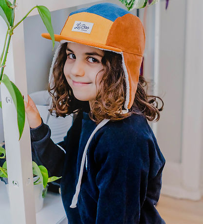 Lil'Boo Copenhagen Cap - Corduroy - Yellow/Brown/Blue