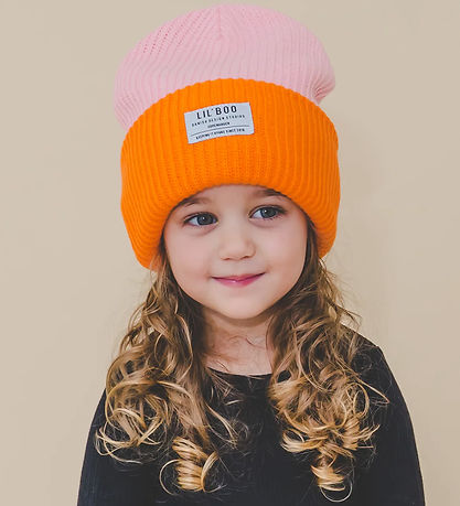 Lil'Boo Copenhagen Húfa - Prjónað - Notalegt Beanie - Bleikt/App
