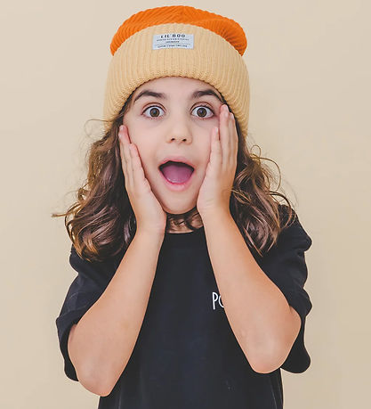 Lil'Boo Copenhagen Húfa - Prjónað - Notalegt Beanie - Caramel/Sa