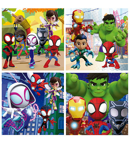 Educa Jigsaw Puzzle - 4 Different - Spidey Duck His Amazing Frie