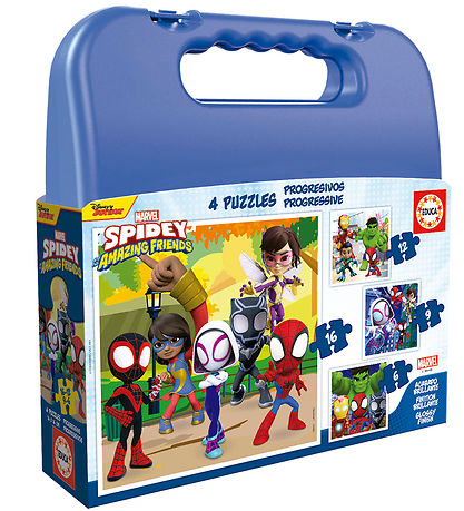 Educa Jigsaw Puzzle - 4 Different - Spidey Duck His Amazing Frie