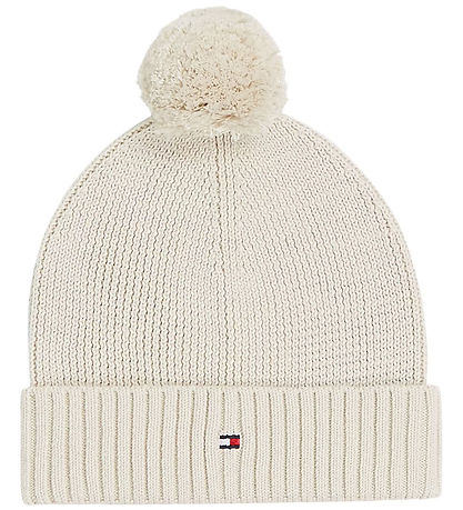 Tommy Hilfiger Beanie - Knitted - Essential Pom Pom - Newsprint