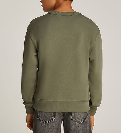 Calvin Klein Sweatshirt - Outlined Mono Relaxed - Dusty Olive