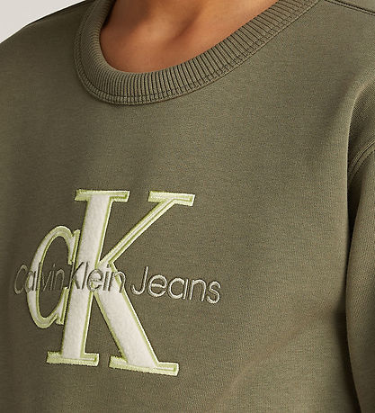 Calvin Klein Sweatshirt - Outlined Mono Relaxed - Dusty Olive