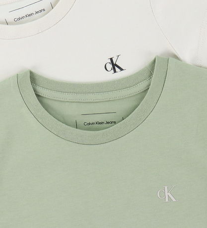 Calvin Klein T-Shirt - 2er-Pack - Slim Monogramm - Turteltaube/M