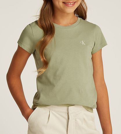 Calvin Klein T-Shirt - 2er-Pack - Slim Monogramm - Turteltaube/M