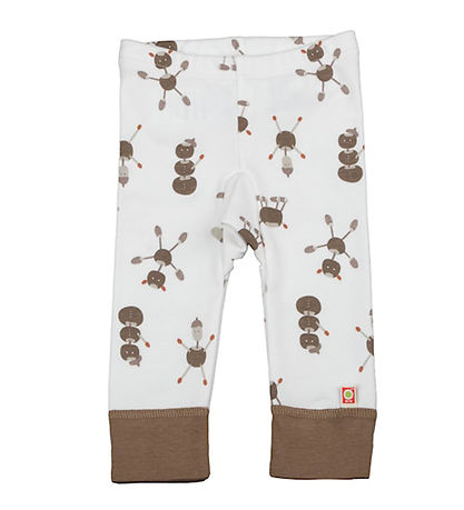 Katvig Leggings - Off White w. Chestnut figures