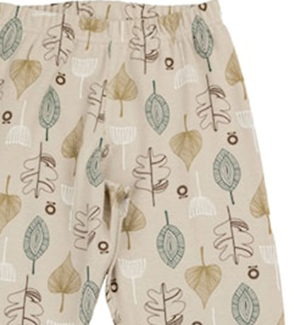 Katvig Leggings - Beige w. Leaves