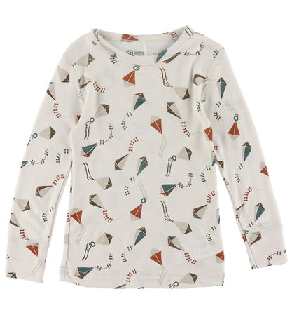 Katvig Bluse - Wolle - Off White m. Drachen