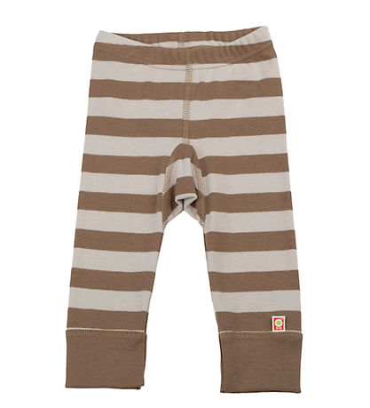 Katvig Leggings - Brúnt/Drapplitað Röndótt