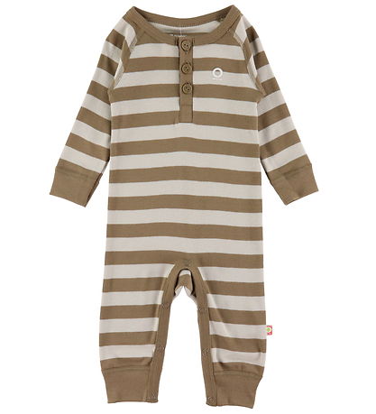 Katvig Pyjamahaalari - Ruskea/Beige Raidallinen