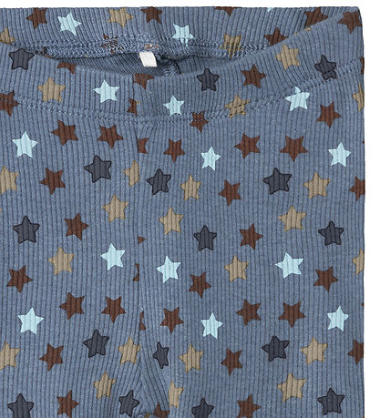 Name It Leggings - Rib - NbmRicco - Flint Stone w. Stars