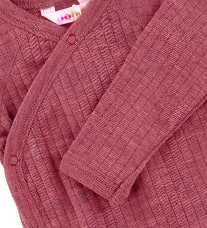 Joha Wrap Bodysuit L/æ - Wool - Raspberry