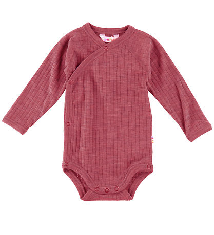 Joha Wrap Bodysuit L/æ - Wool - Raspberry