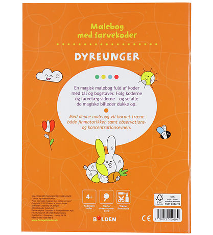 Forlaget Bolden Colouring Book w. Color codes - Animal Babies