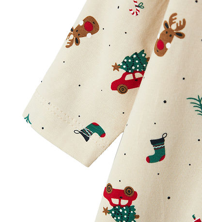 Name It Pyjamapak - NbnVismas - Witkap Grijs/Kerstmis