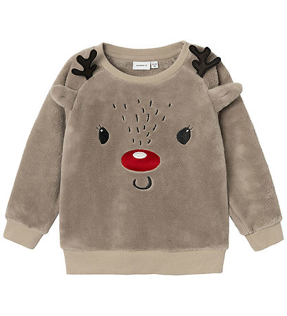 Name It Peysa - Teddy - NmnHreindýr - Weathered Teak