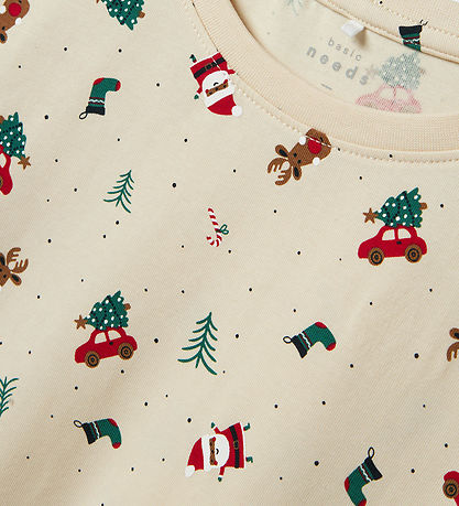 Name It Pyjama set - NknVismas - Witkap Grijs/Kerstmis