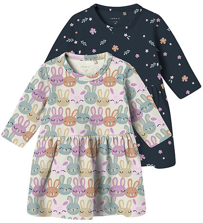 Name It Kleid - 2er-Pack - NbfVandora - Dark Sapphire/Small Blum