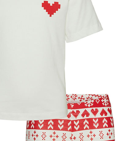 Vero Moda Girl Pyjama Set - 2 Parts - VmChris - Chinese Red/Hear