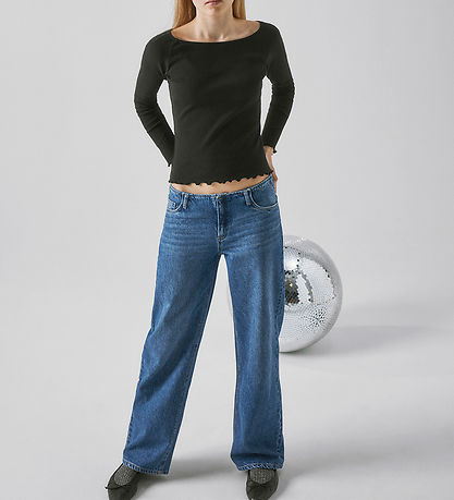 LMTD Jeans - NlfKimnolin - Wide - Medium+ Blue Denim