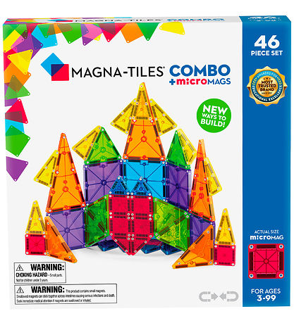 Magna-Tiles Segulsett - 46 Partar - MicroMAGS & Combo