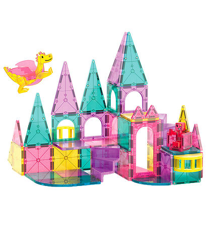 Magna-Tiles Magnet Set - 48 Parts - Castle Deluxe + MicroMAGS