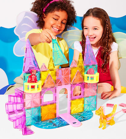 Magna-Tiles Magnet Set - 48 Parts - Castle Deluxe + MicroMAGS