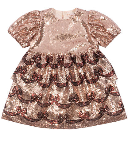 Konges Sløjd Dress - Starla Bow Wow - Gold Blush