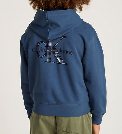 Calvin Klein Cardigan - Back Check Mono - Ensign Blue