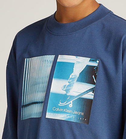 Calvin Klein Bluse - Shifted Picture - Fähnrich Blue