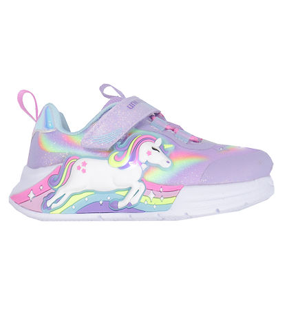 Skechers Skór M. Ljós - Unicorn Chaser - Lavender/Multi