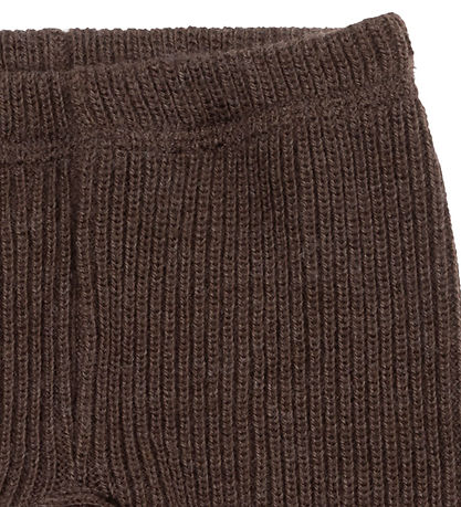 Joha Leggings - Prjónað - Ull - Dökkbrúnt