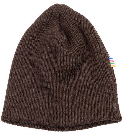 Joha Beanie - Knitted - Wool - 2-layer - Dark Brown